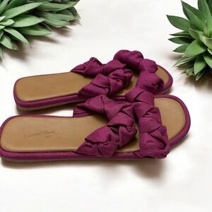 Universal Thread Barbie Pink Knotted Slide Sandals -‎ Size 8.5